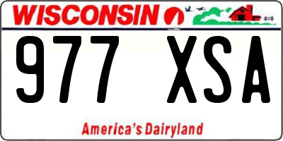 WI license plate 977XSA