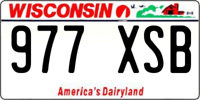 WI license plate 977XSB