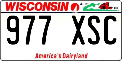 WI license plate 977XSC