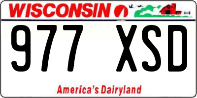 WI license plate 977XSD