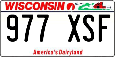 WI license plate 977XSF