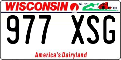 WI license plate 977XSG