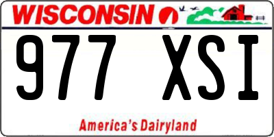 WI license plate 977XSI