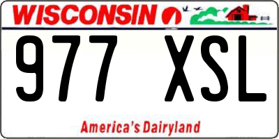 WI license plate 977XSL