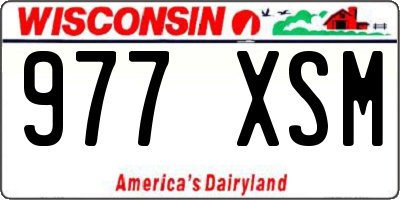 WI license plate 977XSM