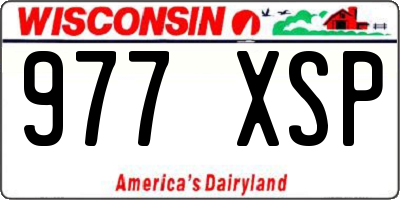 WI license plate 977XSP