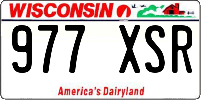 WI license plate 977XSR