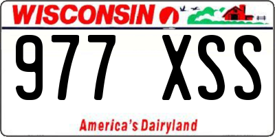 WI license plate 977XSS