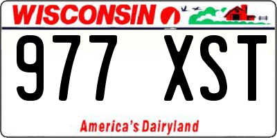 WI license plate 977XST