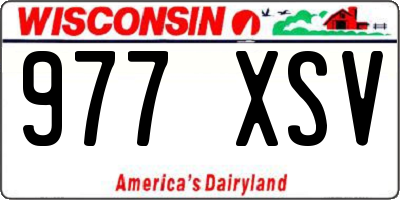 WI license plate 977XSV