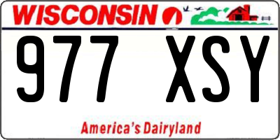 WI license plate 977XSY