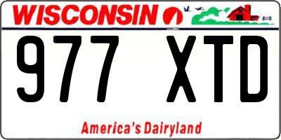 WI license plate 977XTD