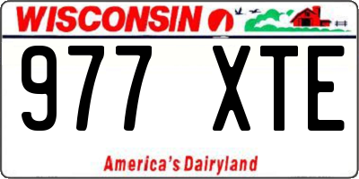 WI license plate 977XTE