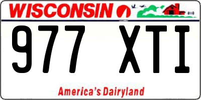 WI license plate 977XTI
