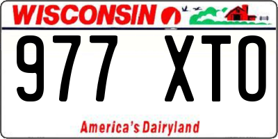 WI license plate 977XTO