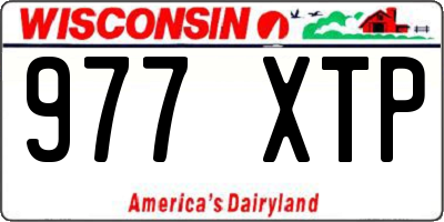 WI license plate 977XTP