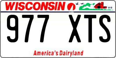 WI license plate 977XTS