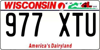 WI license plate 977XTU