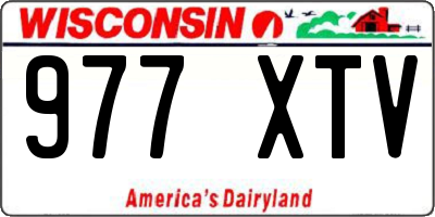 WI license plate 977XTV