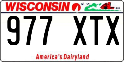 WI license plate 977XTX