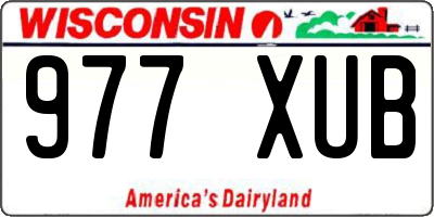 WI license plate 977XUB