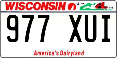 WI license plate 977XUI