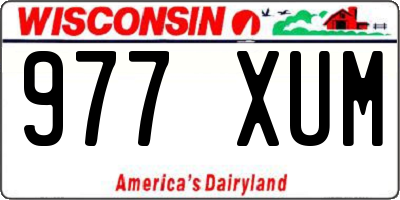 WI license plate 977XUM