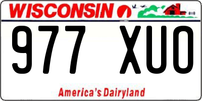 WI license plate 977XUO