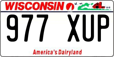 WI license plate 977XUP