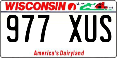 WI license plate 977XUS