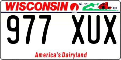 WI license plate 977XUX