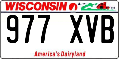 WI license plate 977XVB