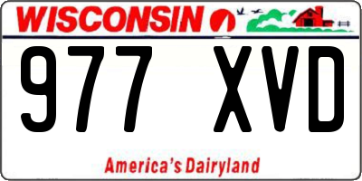 WI license plate 977XVD