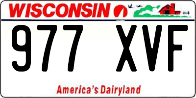 WI license plate 977XVF
