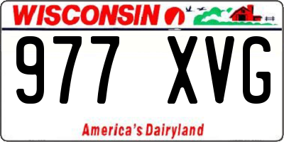 WI license plate 977XVG