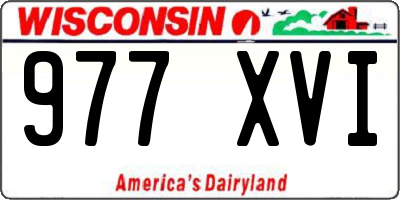 WI license plate 977XVI