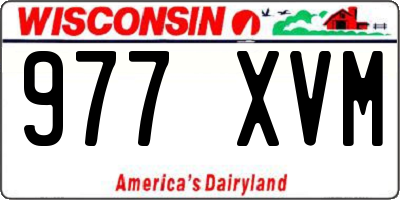 WI license plate 977XVM
