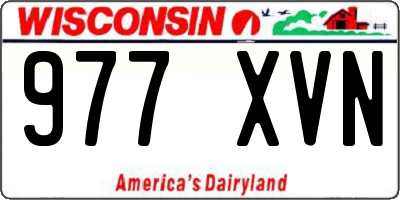 WI license plate 977XVN