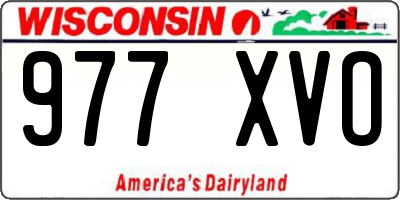 WI license plate 977XVO