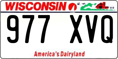 WI license plate 977XVQ