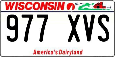 WI license plate 977XVS