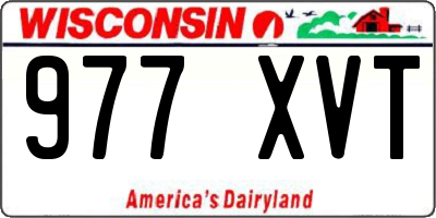 WI license plate 977XVT