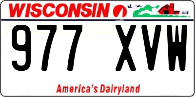 WI license plate 977XVW