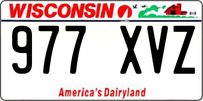 WI license plate 977XVZ