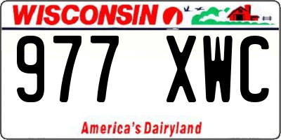 WI license plate 977XWC