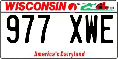 WI license plate 977XWE