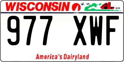 WI license plate 977XWF