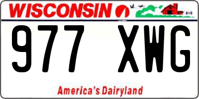 WI license plate 977XWG