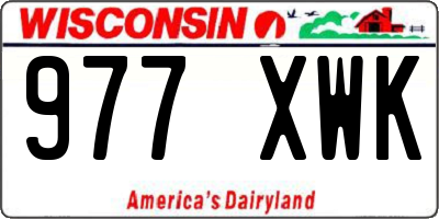 WI license plate 977XWK