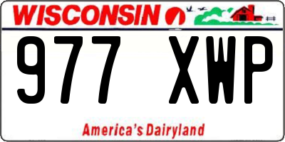 WI license plate 977XWP